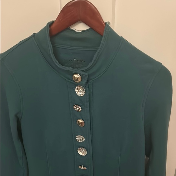 Neon Buddha Green Fleece Jacket with glam button front, size S - Picture 3 of 8